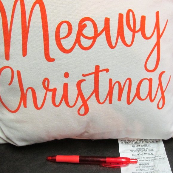 Meowy Christmas Decorative Pillow - Picture 4 of 8